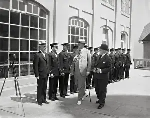 Cummings Prints: Warden James Johnson and Attorney General Homer Cummings Inspecting Alcatraz