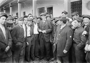 Ossining Prints: Warden Osborne Posing with Prisoners