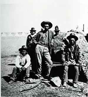 Native Am Prints: Warm Spring Scouts with Their Leader