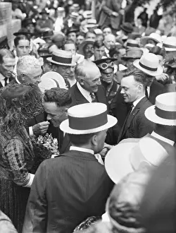 Honor Prints: Warren G. Harding Surrounded by Crowd