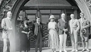 Harding Prints: Warren G. Harding and Wife Posing with Friends