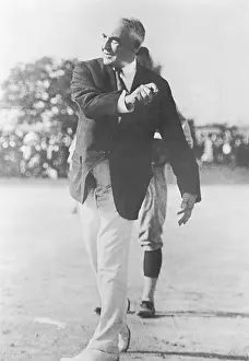 Throwing Prints: Warren Harding Throwing Baseball