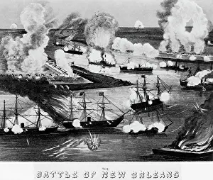 Warship Prints: Warships in the Battle of New Orleans