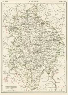 Images Dated 4th October 2017: Warwick map 1885
