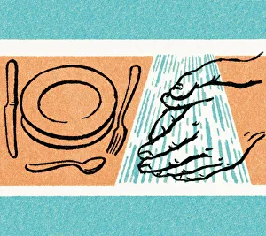 Images Dated 26th February 2015: Washing Hands Before eating