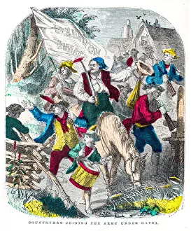 President Gallery: Washington countrymen joining the army engraving 1859