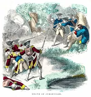 President Gallery: Washington death of Jumonville engraving 1859