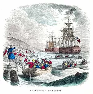 President Gallery: Washington evacuation of Boston engraving 1859