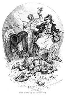 President Gallery: Washington Moll Pitcher at Monmouth engraving 1859