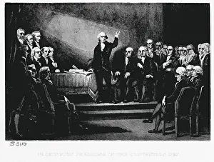 Speaker Prints: Washington Presiding in the Convention 1787 Print