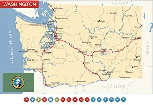 Washington State Map - USA