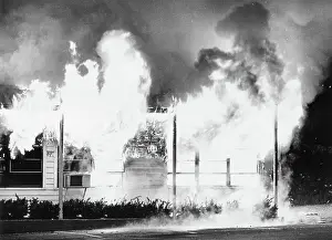 Washington University's ROTC Building In Flames
