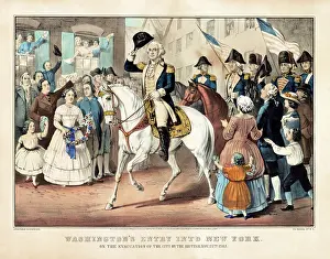 Colonials Prints: Washington's entry into New York