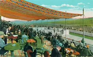 Racetrack Prints: Watching The Races In Front Of Club House