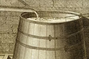 Images Dated 18th July 2015: Water barrel 18 century technical engraving