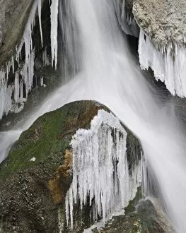 Images Dated 9th March 2010: Water and ice, Mirafaelle waterfalls, Pernitz, Piestingtal valley, Lower Austria, Austria, Europe