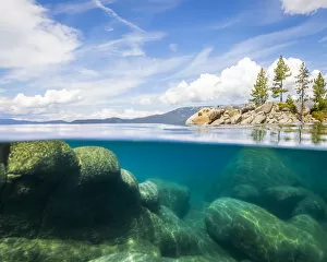 Images Dated 12th September 2017: Water level view of Lake Tahoe from Sand Harbor, Nevada, USA