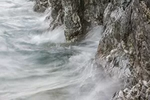 Surge Collection: Water smashing on rocks in Lago General Carrera, General Carrera Lake, Puerto Tranquilo
