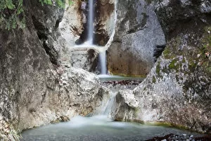 Images Dated 6th January 2013: Waterfall in Heckenbachklamm gorge, near Kochel, Bavaria, Germany