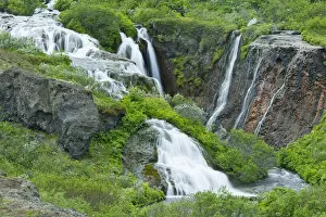 Images Dated 14th July 2011: Waterfall, Holmatungur, Joekulsargljufur National Park, Iceland, Europe