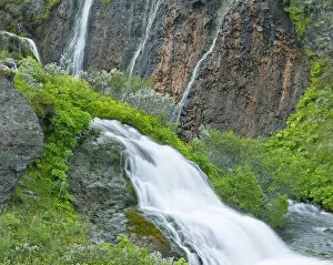 Images Dated 14th July 2011: Waterfall, Holmatungur, Joekulsargljufur National Park, Iceland, Europe