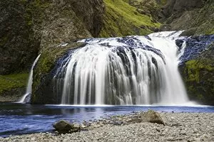 Images Dated 11th September 2011: Waterfall at Kirkjubaejarklaustur, Suourland or South Iceland, Iceland, Europe