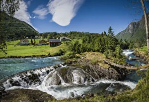 Images Dated 2nd July 2018: Waterfall on Loenelva River, Loen, Norway