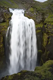 Southern Region Prints: Waterfall on the Skoga river, Fimmvoerouhals hiking trail