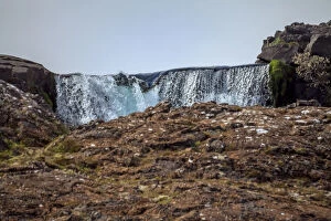 Volcano Collection: Waterfall in Xingvellir National Park, iceland