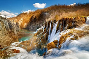 Images Dated 3rd April 2015: Waterfalls in spring at Plitvice Lakes, Croatia