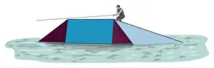 Approaching Prints: Waterskier on jump ramp