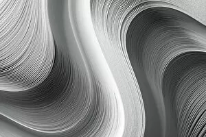 Fine Art Photography Collection: Wave Shaped Paper Pile