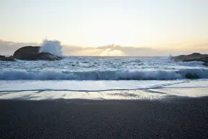 Motion Blur Prints: Waves At South Beach In Pacific Rim National Park Near Tofino; British Columbia Canada