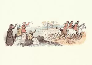 Images Dated 4th November 2017: Waving farewell to the hunt, 19th Century