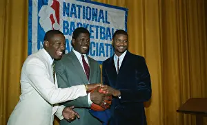 Wayman Tisdale, Patrick Ewing and Benoit Benjamin