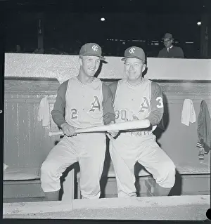 Wayne Causey and Ed Lopat in Dugout