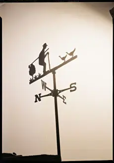 Fashion Design Prints: Weather Vane with Old Man and Cane
