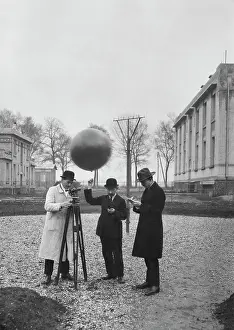 Huty32154 Prints: Weathermen At Le Bourget Airport, Circa 1930