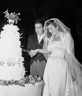 Wedding couple at reception