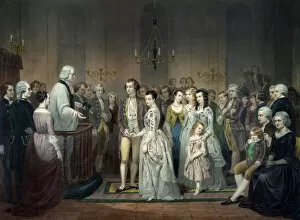 Images Dated 7th July 2015: Wedding of George Washington