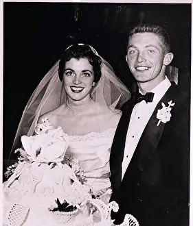 Wedding Portrait of Tony Trabert and Wife