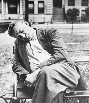 Tiredness Prints: Weegee (Arthur Fellig) Asleep In Park