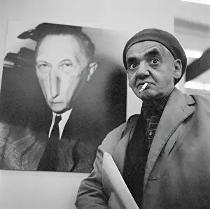 Weegee W/Distorted Konrad Adenauer Photo