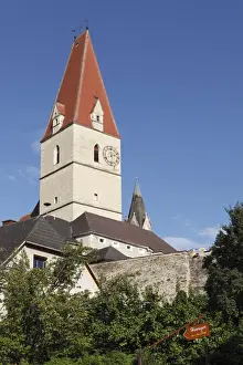 Wehrkirche fortified church, Weissenkirchen in the Wachau, Waldviertel, Lower Austria, Austria, Europe