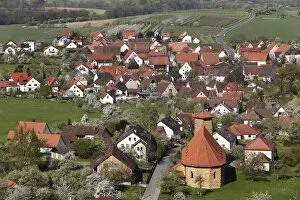 Weingarts as seen from Regensberg, municipality of Kunreuth, Franconian Switzerland, Upper Franconia, Franconia