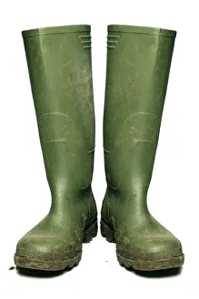 Air Pollution Prints: Wellington boots covered in mud