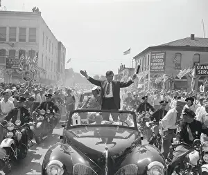 Wendell L. Willkie Waving from Limousine During Nominational Parade