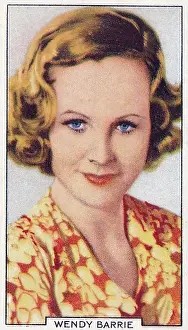Wendy Barrie, Portraits of Famous Stars series, Collectible Gallaher Cigarette Card, 1935