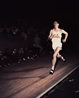 Wes Santee Competing in Race