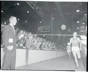 Wes Santee Running to the Finish Line